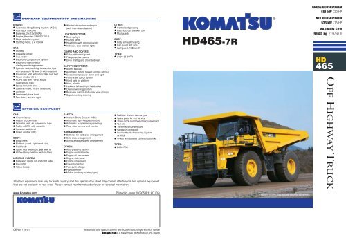 download Komatsu HD465 7 Dump Truck able workshop manual