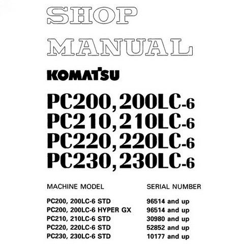 download Komatsu PC200 200LC 5 PC220 220LC 5 able workshop manual