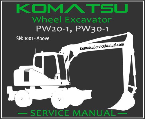 download Komatsu PW100 3 Wheeled Excavator able workshop manual