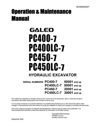 download Komatsu Pc400 6 Pc400lc 6 Pc450 6 Pc450lc 6 Hydraulic Excavator able workshop manual