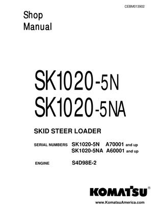 download Komatsu SK1020 5N operation able workshop manual