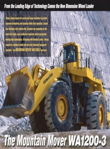 download Komatsu WA1200 3 Wheel Loader able workshop manual