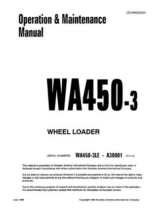 download Komatsu WA450 3.3 manuals able workshop manual