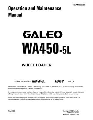 download Komatsu WA450 3.3 manuals able workshop manual