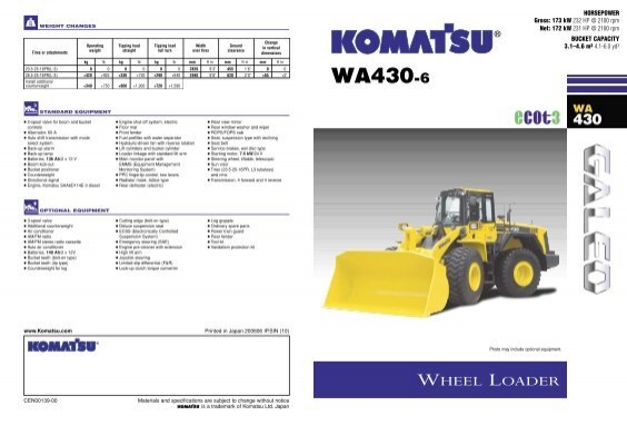 download Komatsu Wa430 6 operation able workshop manual