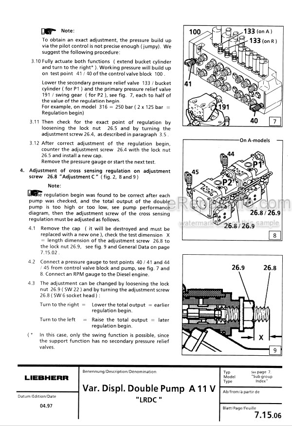 download LIEBHERR A312 LITRONIC Excavator Instructions  3 able workshop manual