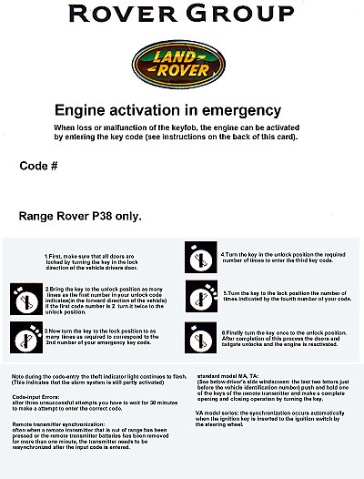 download Land Rover Range Rover P38 workshop manual