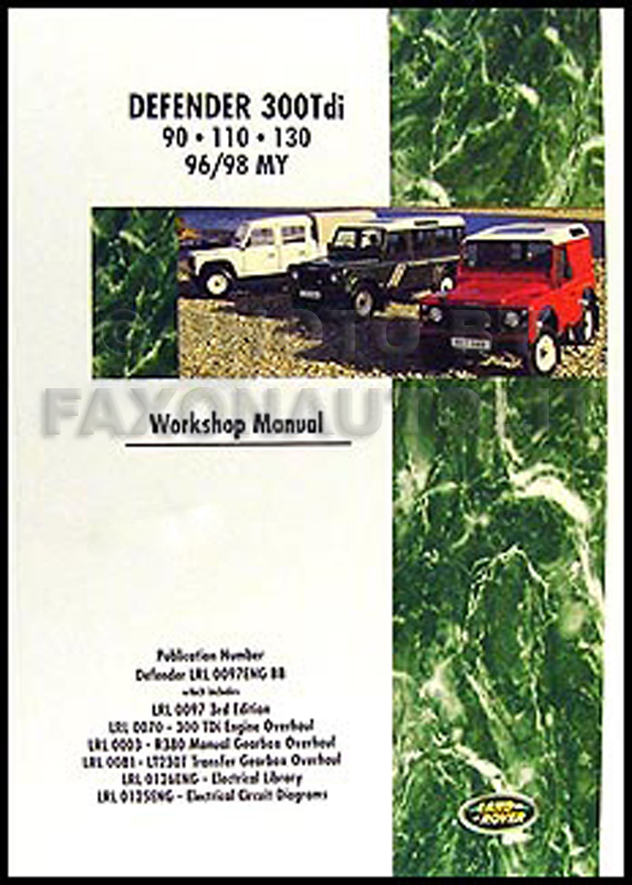 download LandRover Defender 300TDI workshop manual