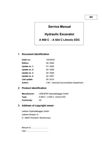 download Liebherr A900C A904C Litronic Hydraulic Excavator able workshop manual