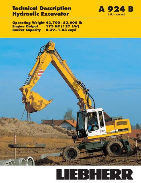 download Liebherr A924B Litronic A924B HD Litronic Hydraulic Excavator Operation workshop manual
