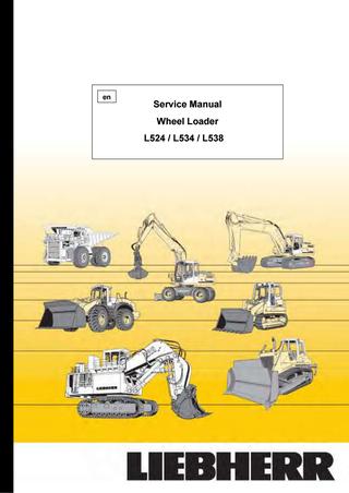 download Liebherr L524 L534 L538 Wheel Loader able workshop manual
