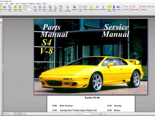 download Lotus Esprit S4 V8 workshop manual