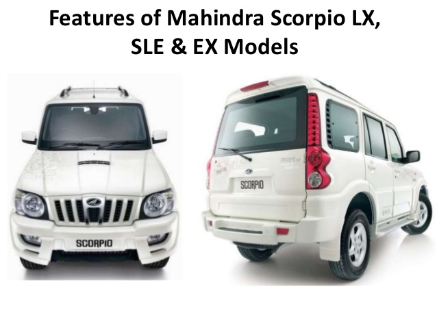 download MAHINDRA SCORPIO Vlx Sle Lx workshop manual