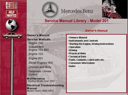 download MERCEDES 190 workshop manual