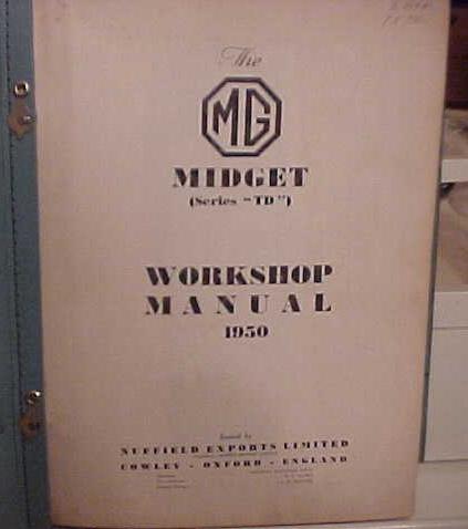 download MG Midget TD workshop manual