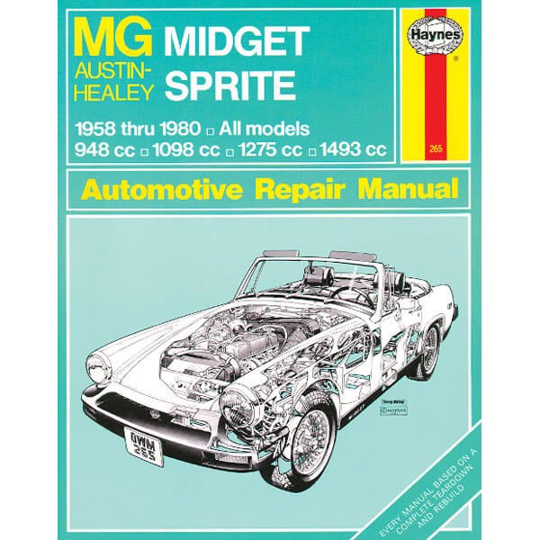 download MG SPRITE workshop manual