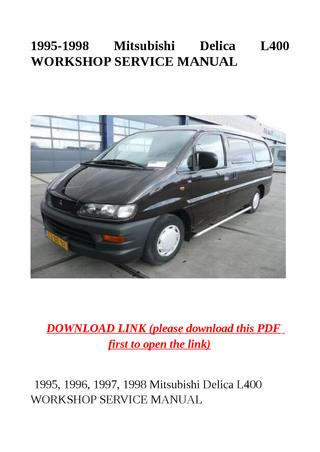 download MITSUBISHI DELICA workshop manual