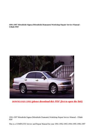 download MITSUBISHI DIAMANTE workshop manual