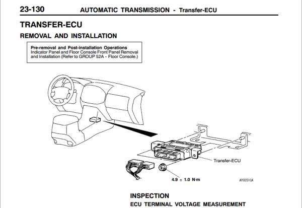 download MITSUBISHI MONTERO workshop manual