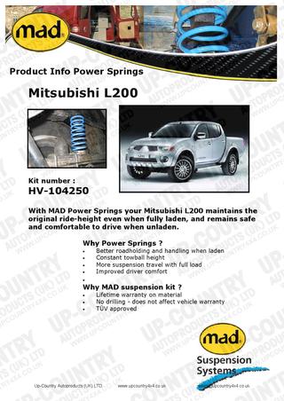 download MITSUBISHI PICK UP workshop manual