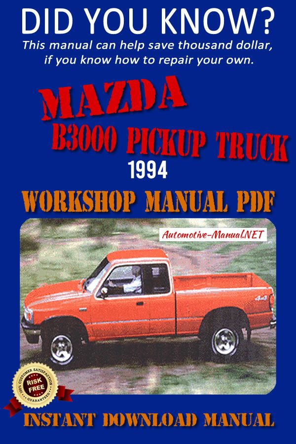 download Mazda B3000 workshop manual