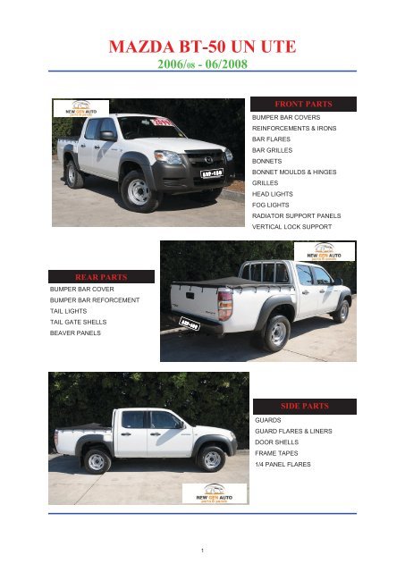 download Mazda Pickup BT 50 workshop manual