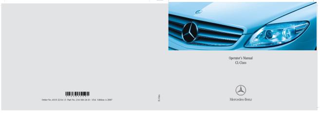 download Mercedes Benz CL600 workshop manual
