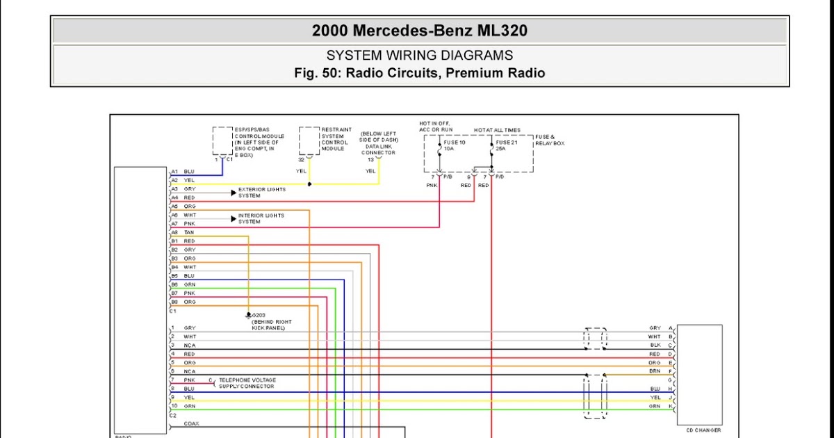 download Mercedes Benz ML500 workshop manual