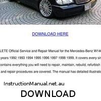 download Mercedes Benz W140 STAR Classic Car workshop manual