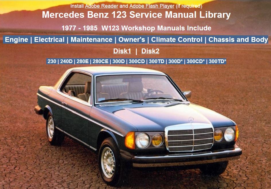 download Mercedes benz W123 280E workshop manual