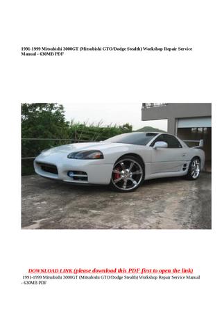 download Mitsubishi 3000GT workshop manual