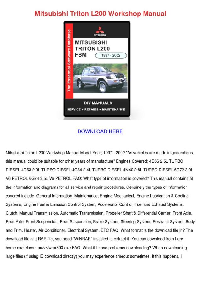 download Mitsubishi 380 able workshop manual