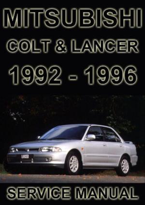 download Mitsubishi Colt Lancer 92 96 workshop manual