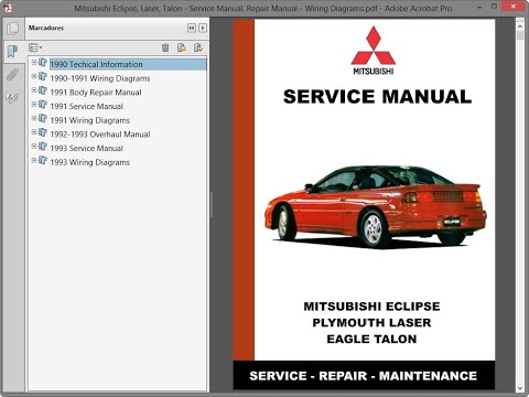 download Mitsubishi Eclipse Laser Talon workshop manual