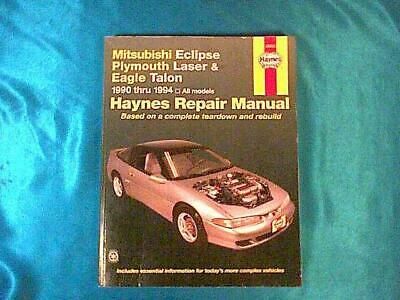 download Mitsubishi Eclipse Laser Talon workshop manual