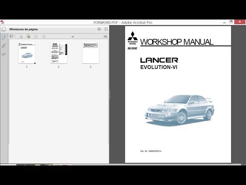 download Mitsubishi Evolution VI workshop manual