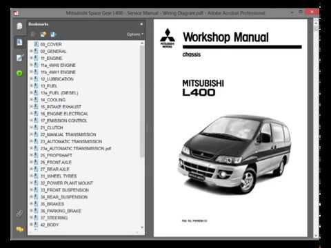 download Mitsubishi L400 workshop manual