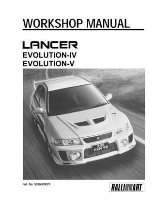 download Mitsubishi Lancer Evolution IV Evolution V Evolution VI EVO 4 EVO 5 EVO 6 INST workshop manual