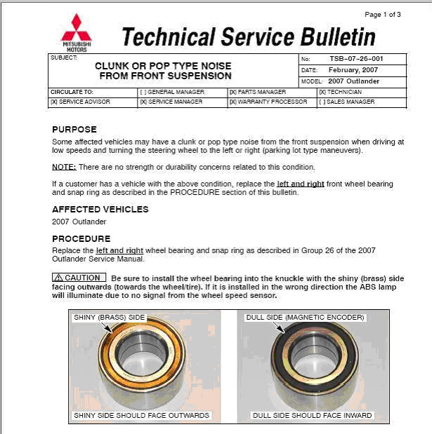 download Mitsubishi Outlander Manuals workshop manual