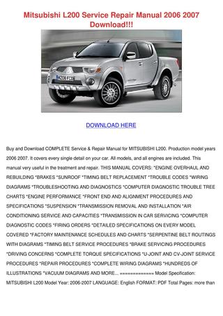 download Mitsubishi Space Runner Wagon Sevice workshop manual