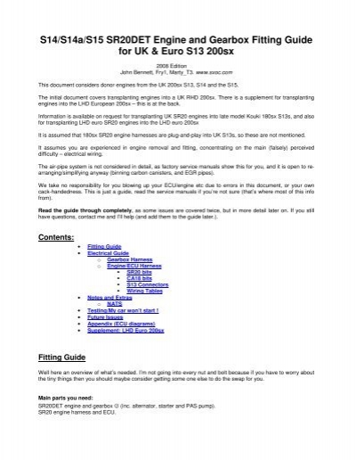 download Nissan 200SX S14 inc S14a Manuals workshop manual
