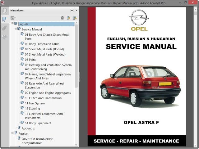 download OPEL ASTRA F workshop manual