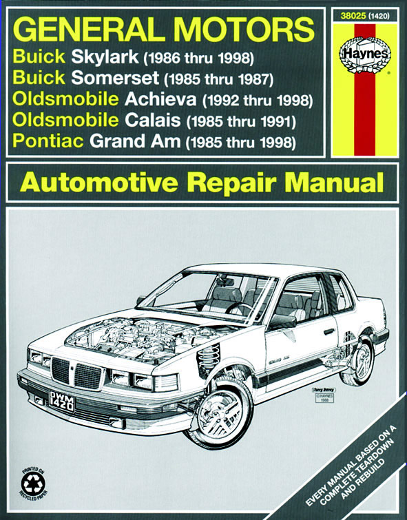 download Oldsmobile Cutlass Calais workshop manual