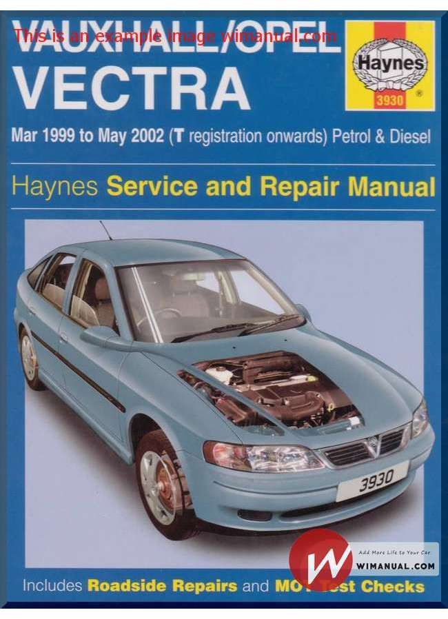 download Opel Vauxhall Vectra B workshop manual