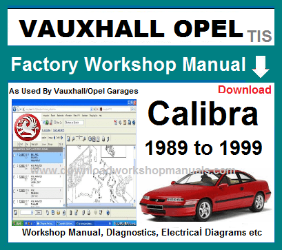 download Opel Vectra Calibra workshop manual