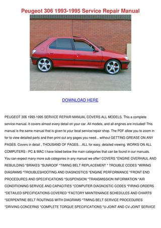 download PEUGEOT 205 GL GE VAN SR GT 1.6 GTI 1.9 GTI workshop manual