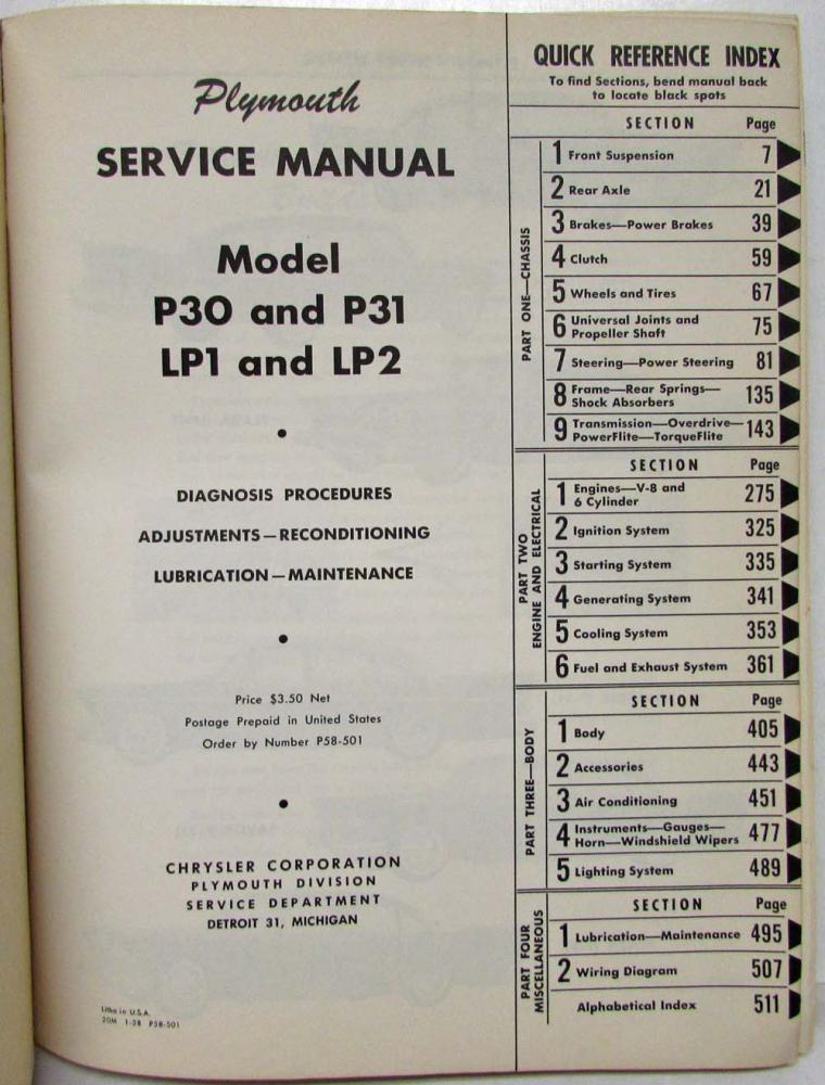 download Plymouth savoy Belvedere plaza workshop manual