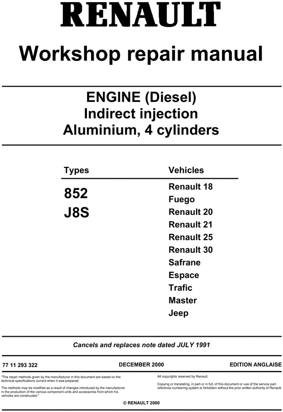 download RENAULT 18 workshop manual