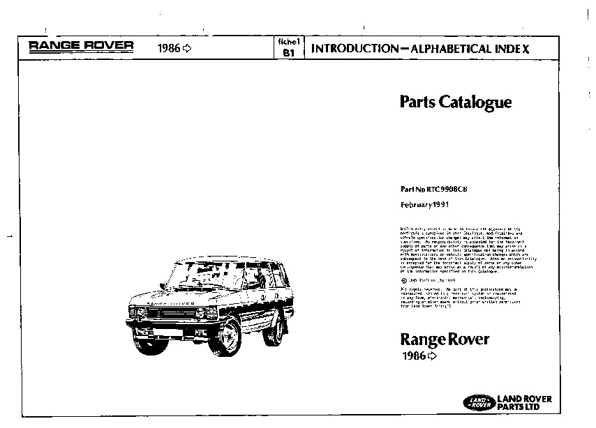 download Range Rover Classic 86 95 workshop manual