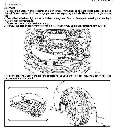 download SABARU LEGACY workshop manual